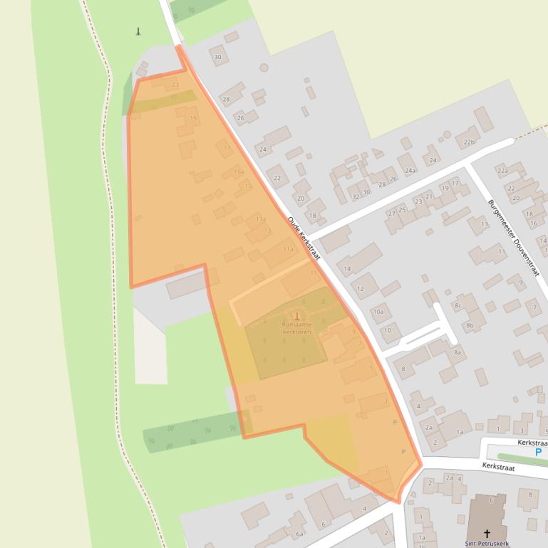 Kaart van postcodegebied 5854AB.