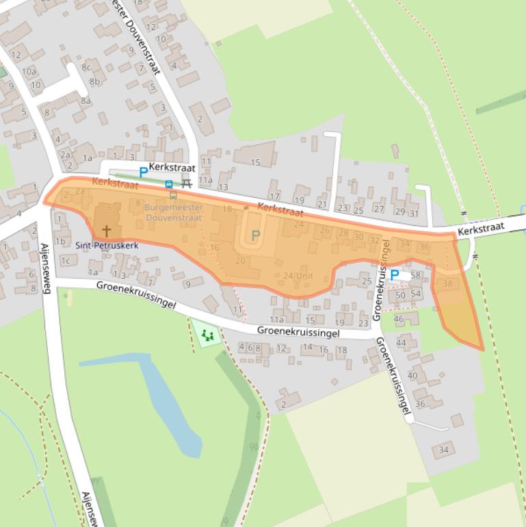 Kaart van postcodegebied 5854AK.