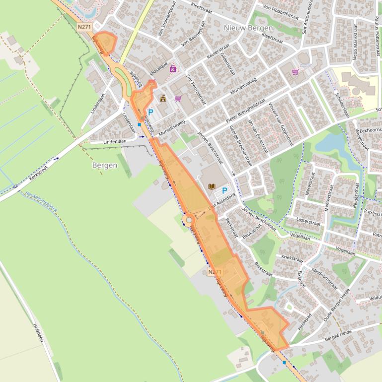 Kaart van postcodegebied 5854AR.