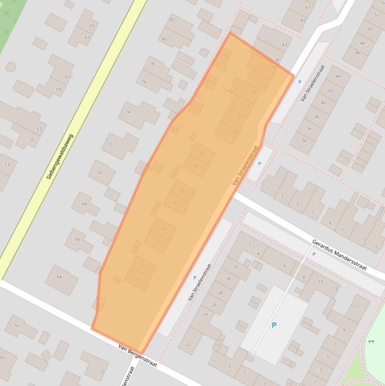 Kaart van postcodegebied 5854BG.