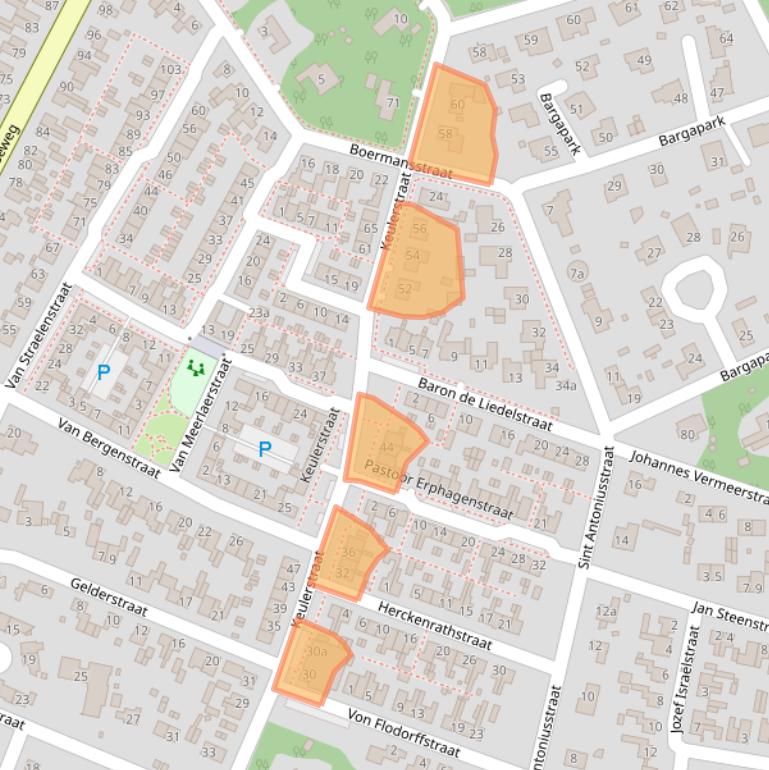 Kaart van postcodegebied 5854BZ.