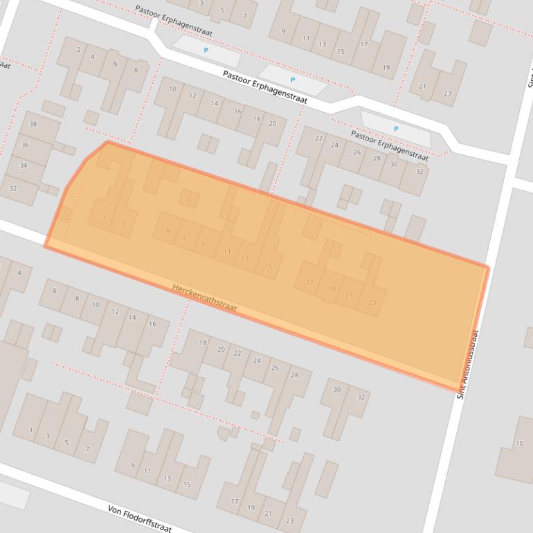 Kaart van postcodegebied 5854CJ.