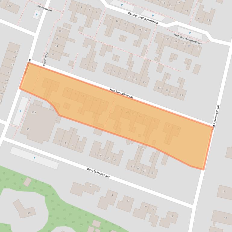 Kaart van postcodegebied 5854CK.