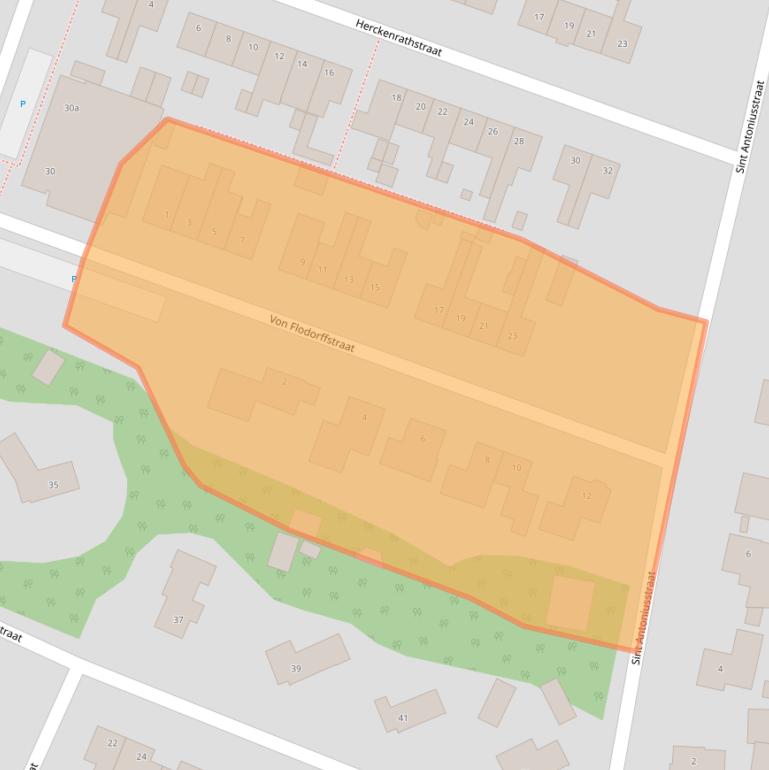 Kaart van postcodegebied 5854CL.