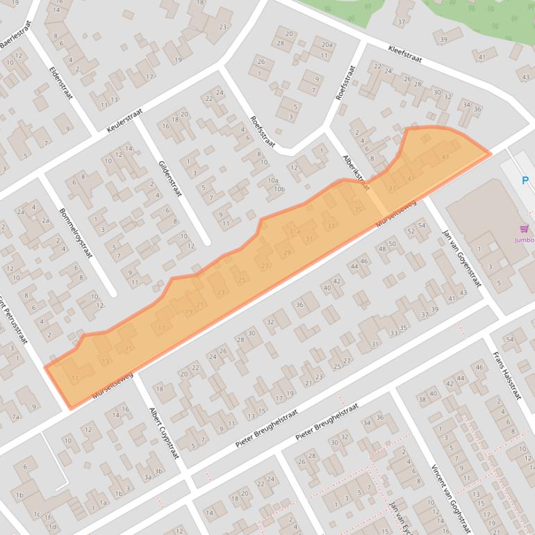 Kaart van postcodegebied 5854CV.