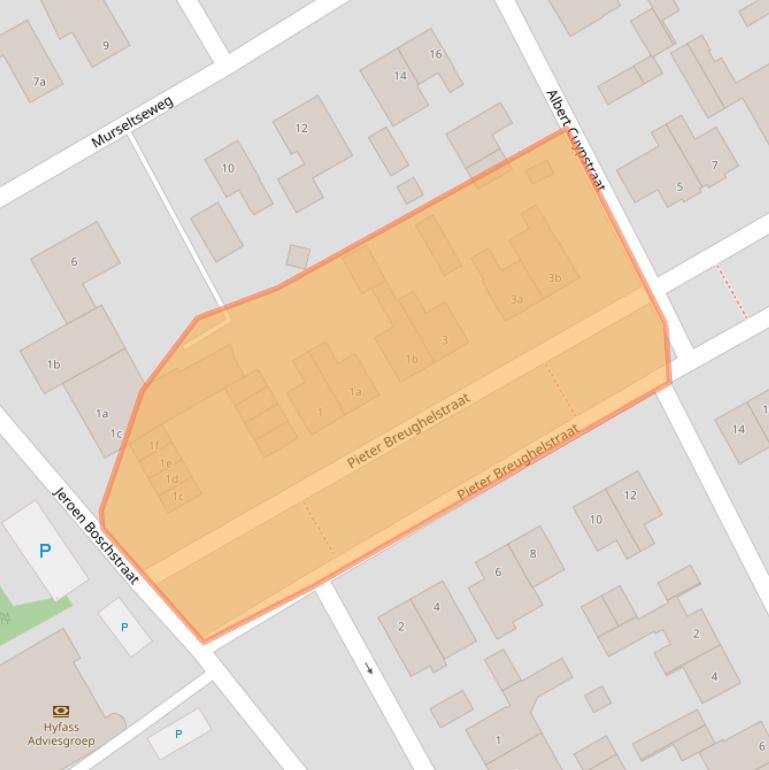 Kaart van postcodegebied 5854EA.