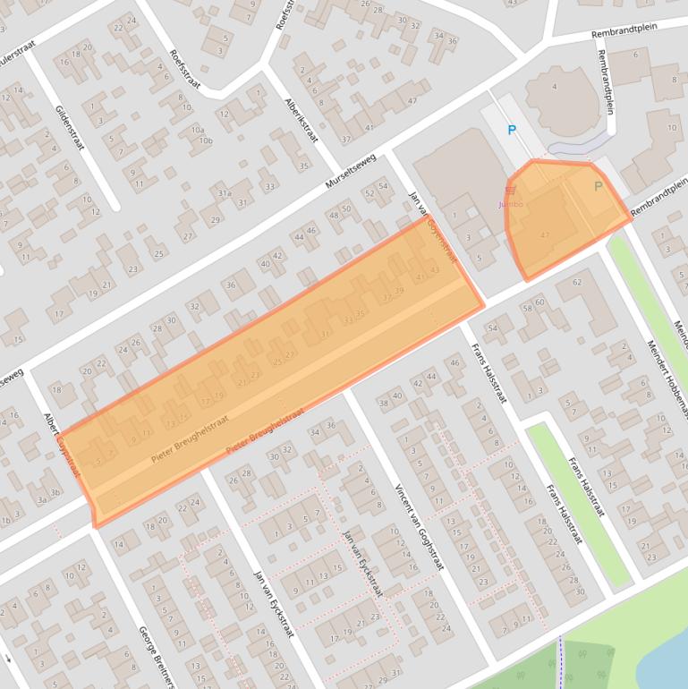 Kaart van postcodegebied 5854EB.