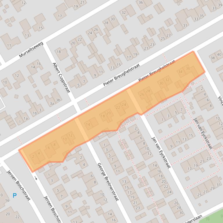 Kaart van postcodegebied 5854EC.