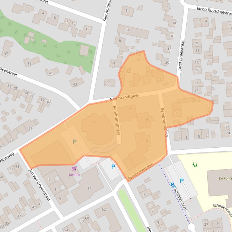 Kaart van postcodegebied 5854EM.