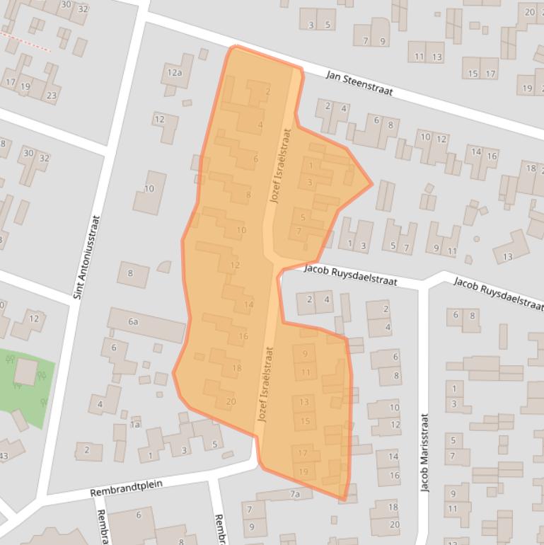 Kaart van postcodegebied 5854ER.