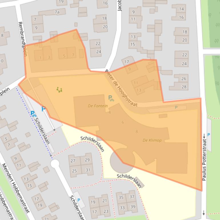 Kaart van postcodegebied 5854ES.