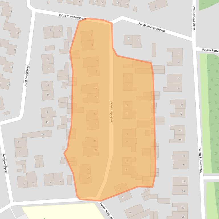 Kaart van postcodegebied 5854ET.