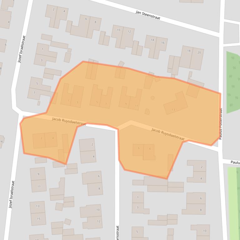 Kaart van postcodegebied 5854EV.