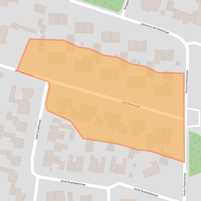 Kaart van postcodegebied 5854EW.
