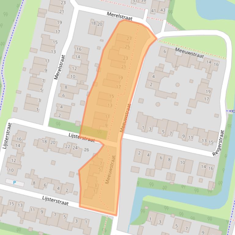 Kaart van postcodegebied 5854GC.
