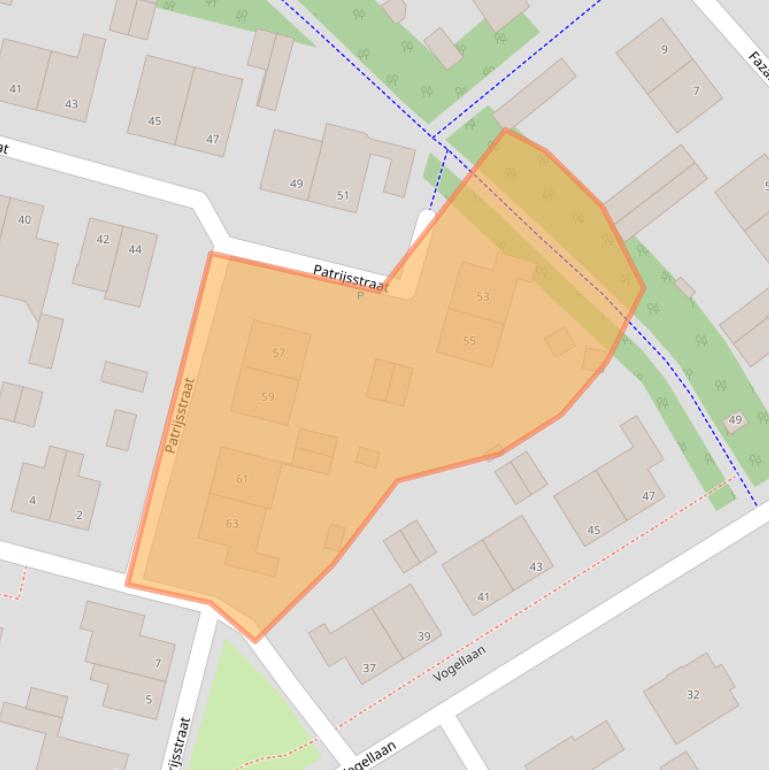 Kaart van postcodegebied 5854GL.