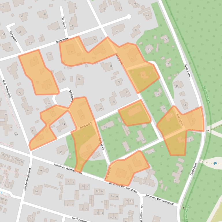 Kaart van postcodegebied 5854HC.