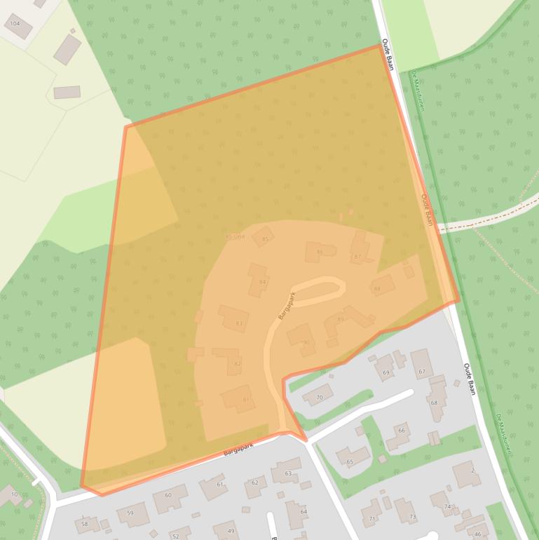 Kaart van postcodegebied 5854HE.