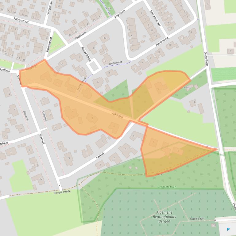 Kaart van postcodegebied 5854HS.