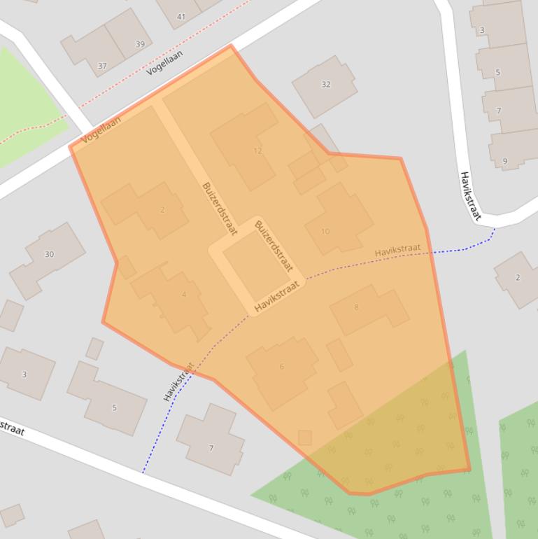 Kaart van postcodegebied 5854HT.