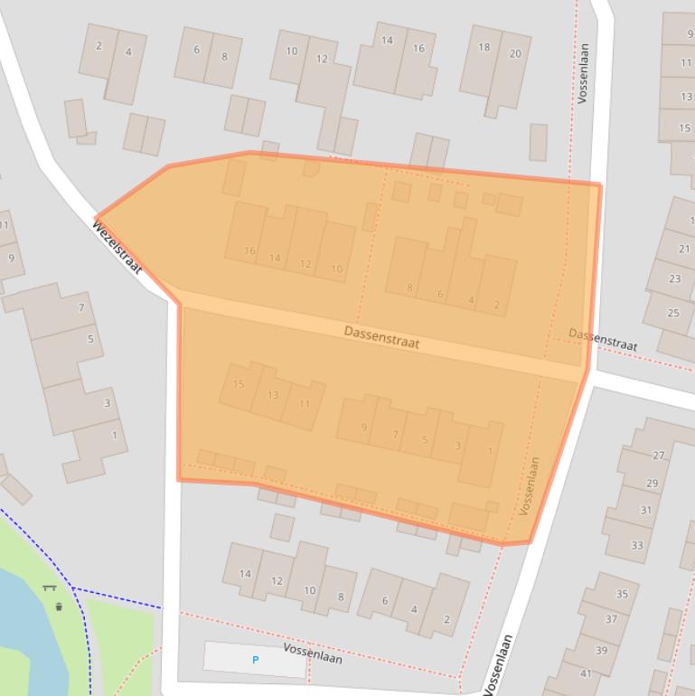 Kaart van postcodegebied 5854JC.