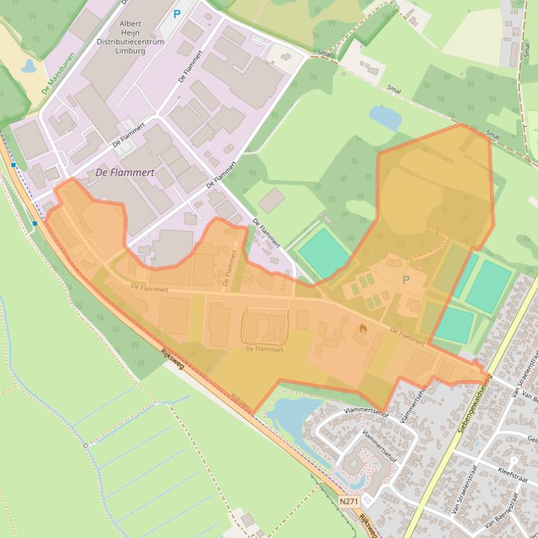 Kaart van postcodegebied 5854NA.
