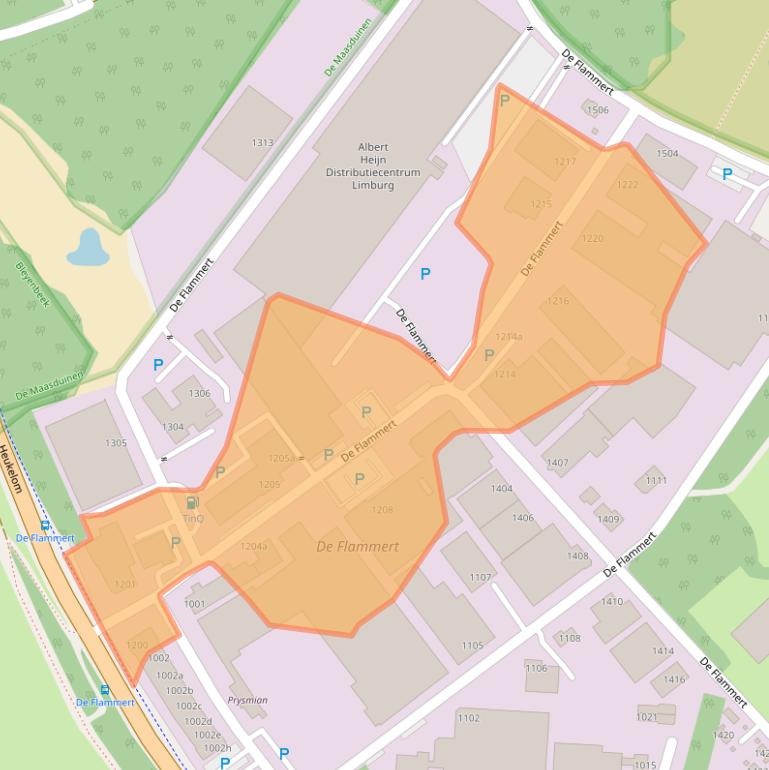 Kaart van postcodegebied 5854NC.