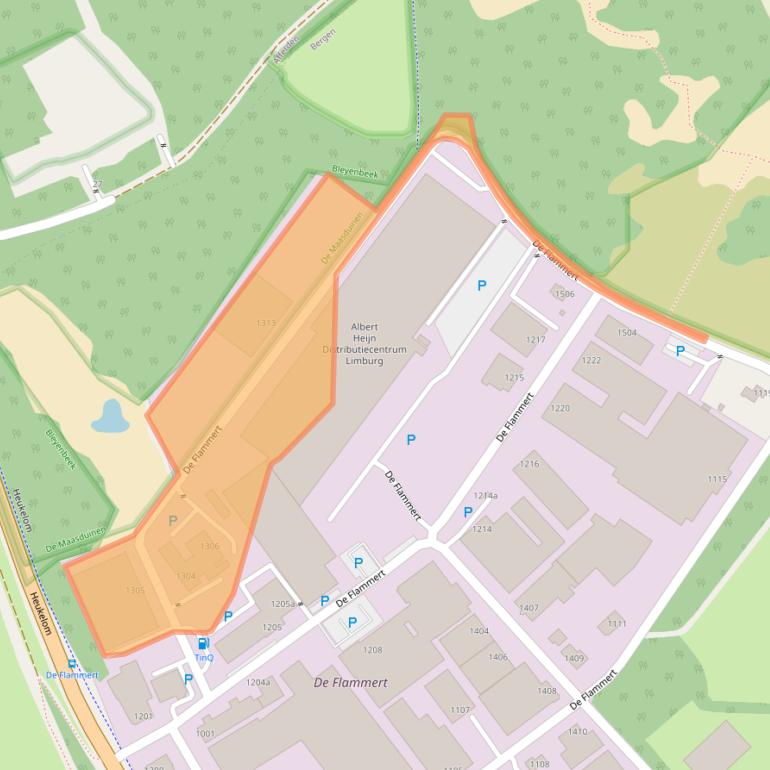 Kaart van postcodegebied 5854ND.