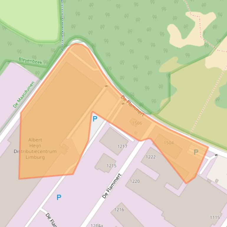 Kaart van postcodegebied 5854NG.