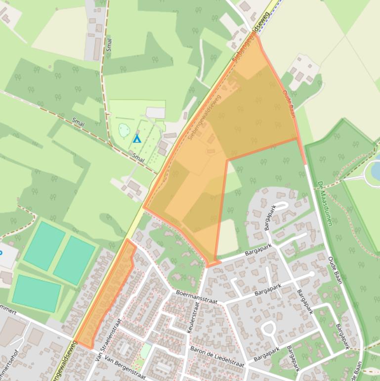 Kaart van postcodegebied 5854PD.