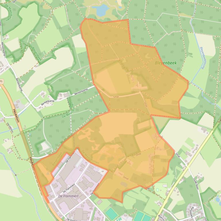 Kaart van postcodegebied 5854PH.