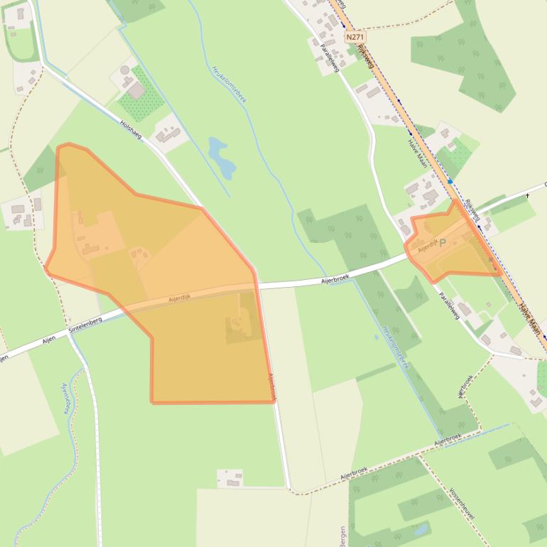 Kaart van postcodegebied 5854PL.