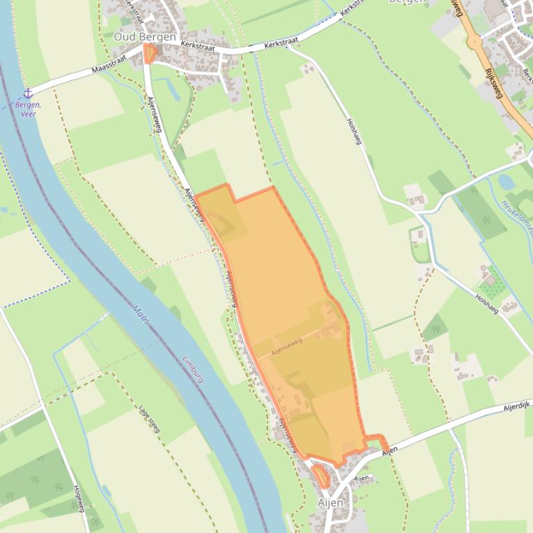 Kaart van postcodegebied 5854PS.