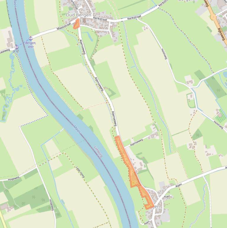 Kaart van postcodegebied 5854PT.