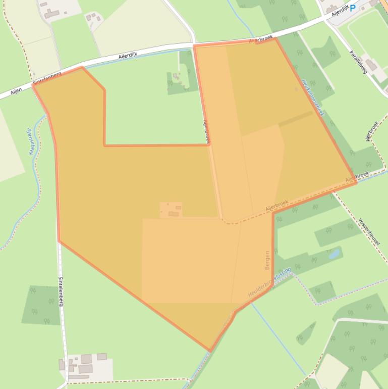 Kaart van postcodegebied 5854RB.