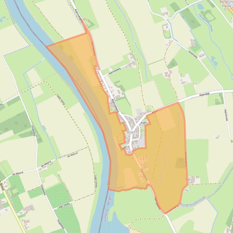 Kaart van postcodegebied 5854RD.