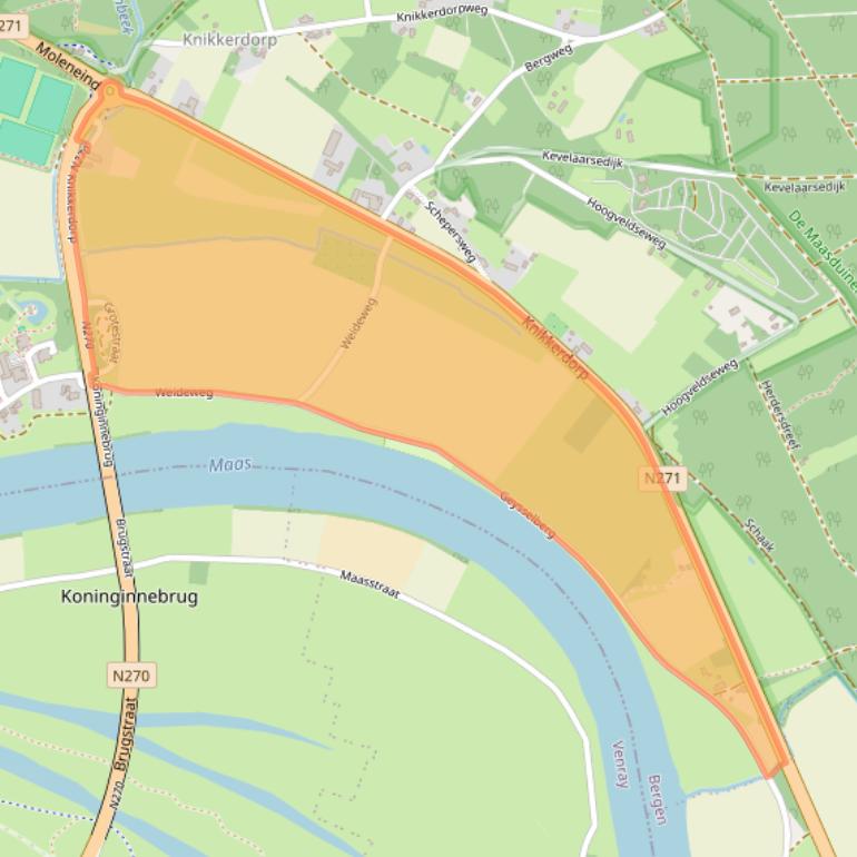 Kaart van postcodegebied 5855AC.