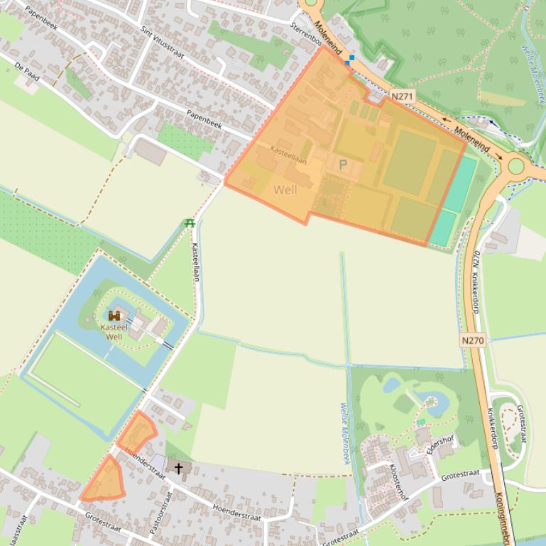 Kaart van postcodegebied 5855AD.