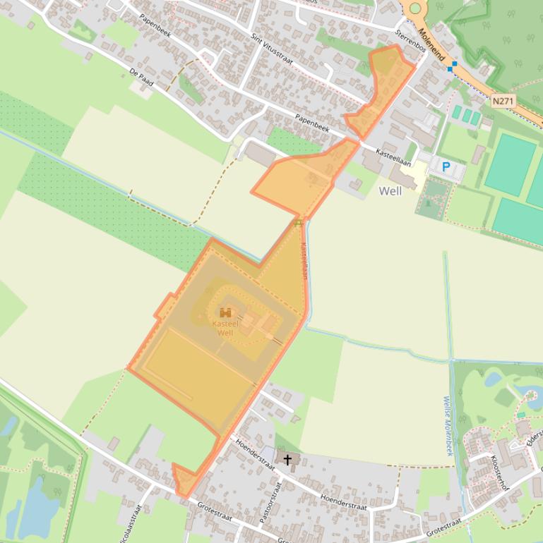 Kaart van postcodegebied 5855AE.