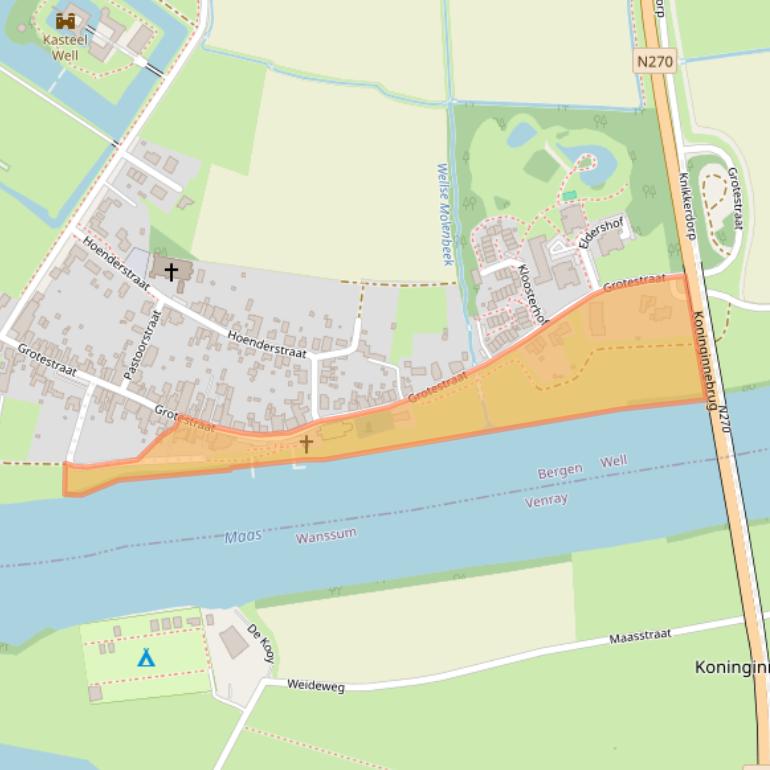 Kaart van postcodegebied 5855AK.