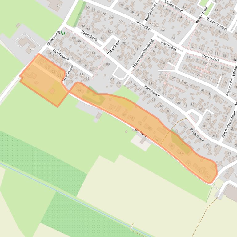 Kaart van postcodegebied 5855AV.