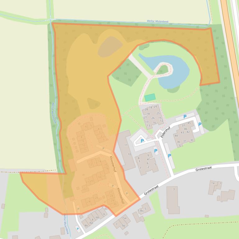 Kaart van postcodegebied 5855AW.