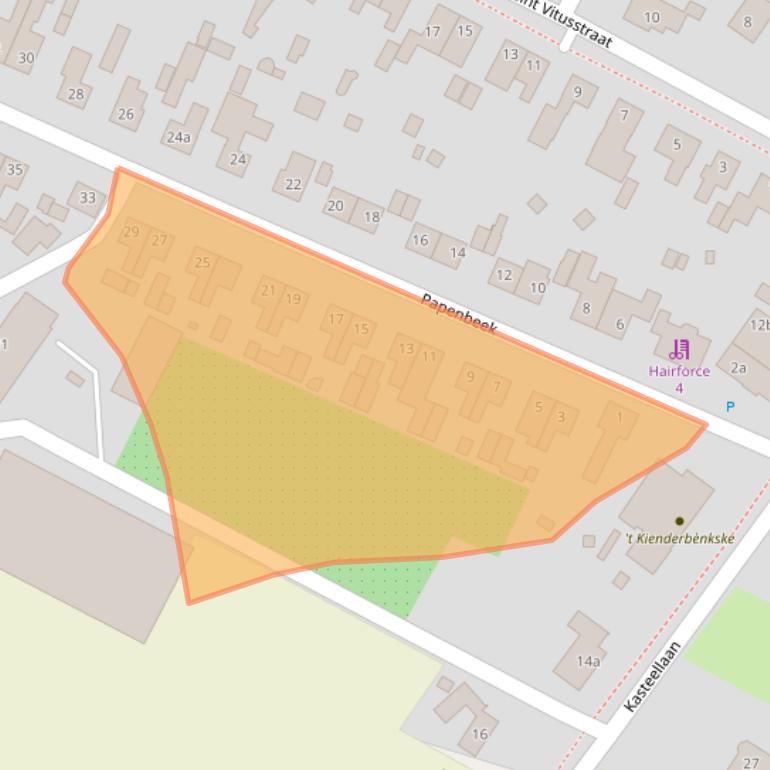 Kaart van postcodegebied 5855BA.