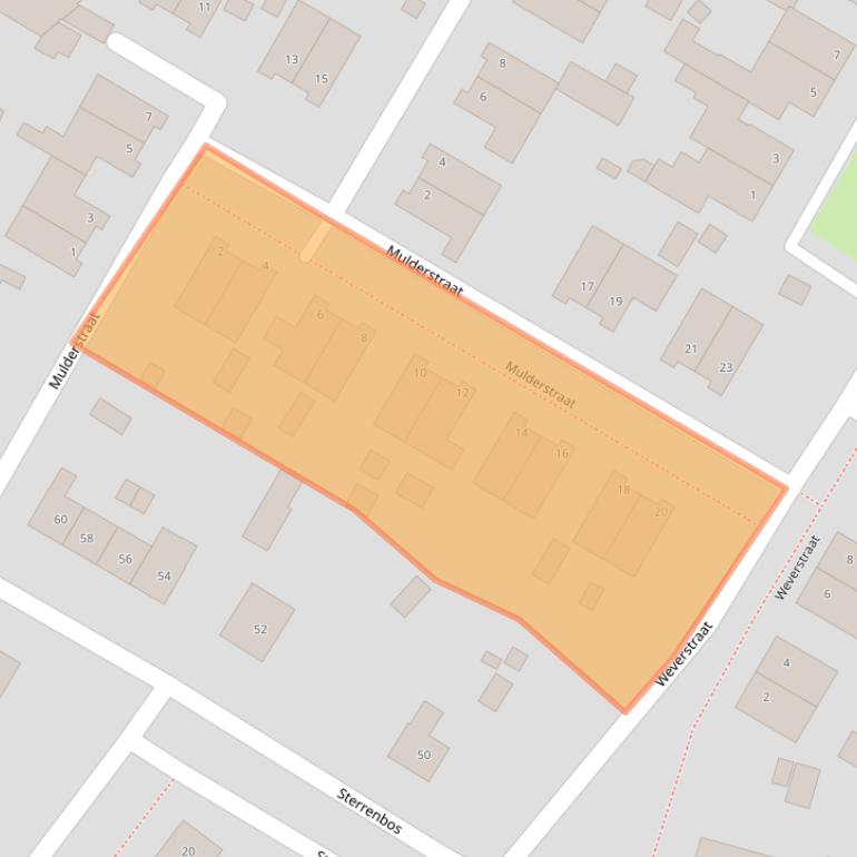 Kaart van postcodegebied 5855CC.