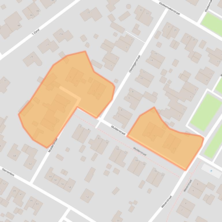 Kaart van postcodegebied 5855CD.