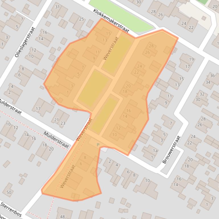 Kaart van postcodegebied 5855CG.