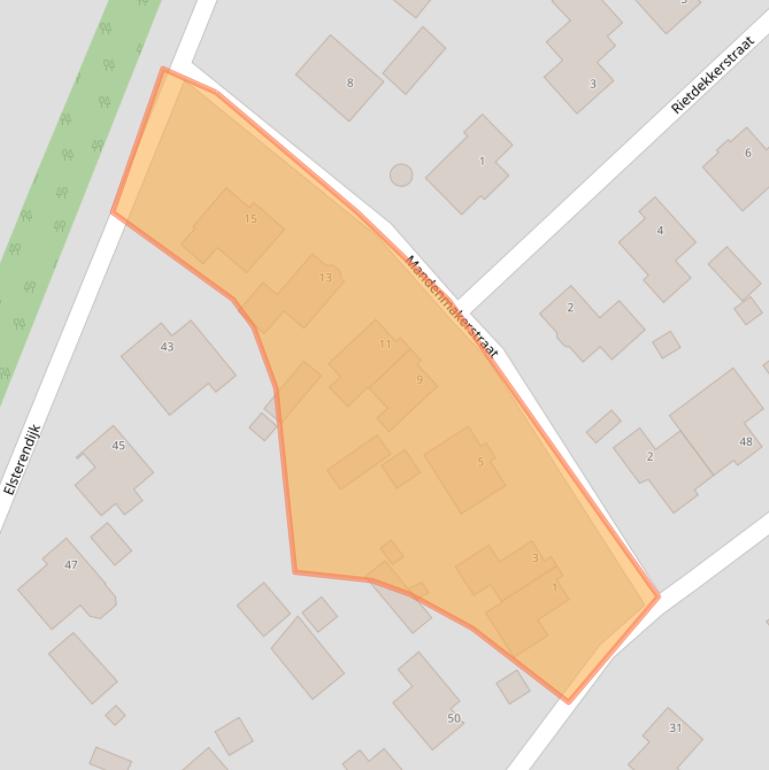 Kaart van postcodegebied 5855DA.