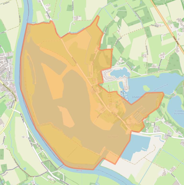 Kaart van postcodegebied 5855EG.
