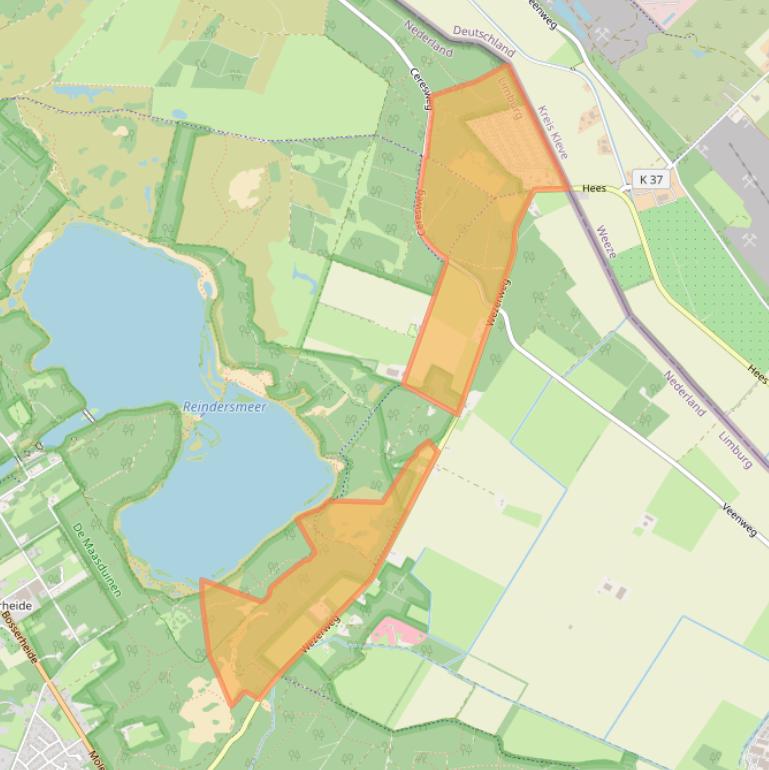 Kaart van postcodegebied 5855EM.