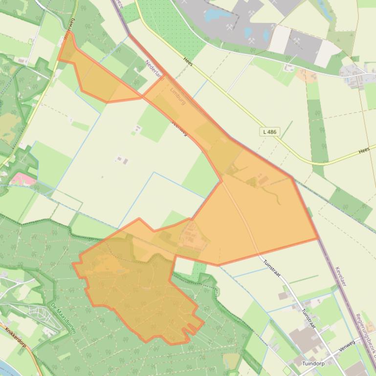 Kaart van postcodegebied 5855ES.